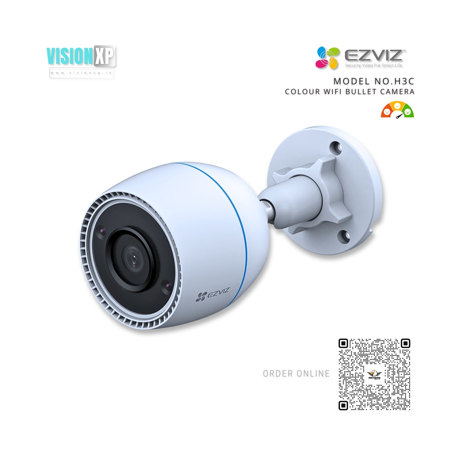 Ezviz H3C WiFi Colour Smart Home Bullet Camera Ezviz H3C WiFi Colour Smart Home Bullet Camera